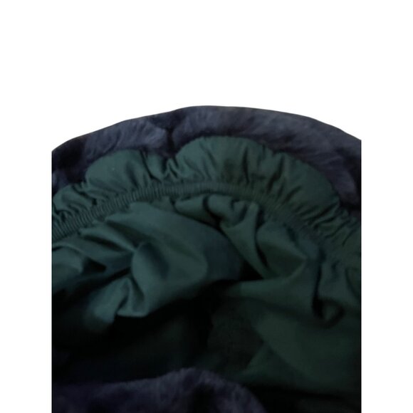 Vintage Rothschild Green Faux Fur Hooded Coat Womens M/L Velvet Bows Used Unique - Picture 13 of 16